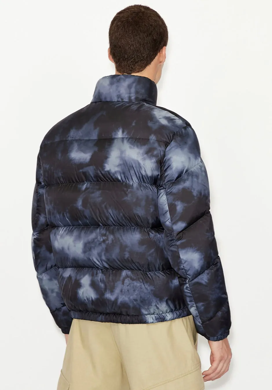 ARMANI EXCHANGE DOUBLE FACED PUFFER JACKET (NAVY/BLUE)