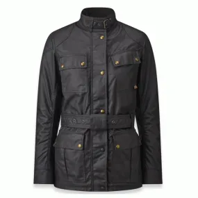 BELSTAFF WOMENS TRIALMASTER WAXED COTTON JACKET - BLACK