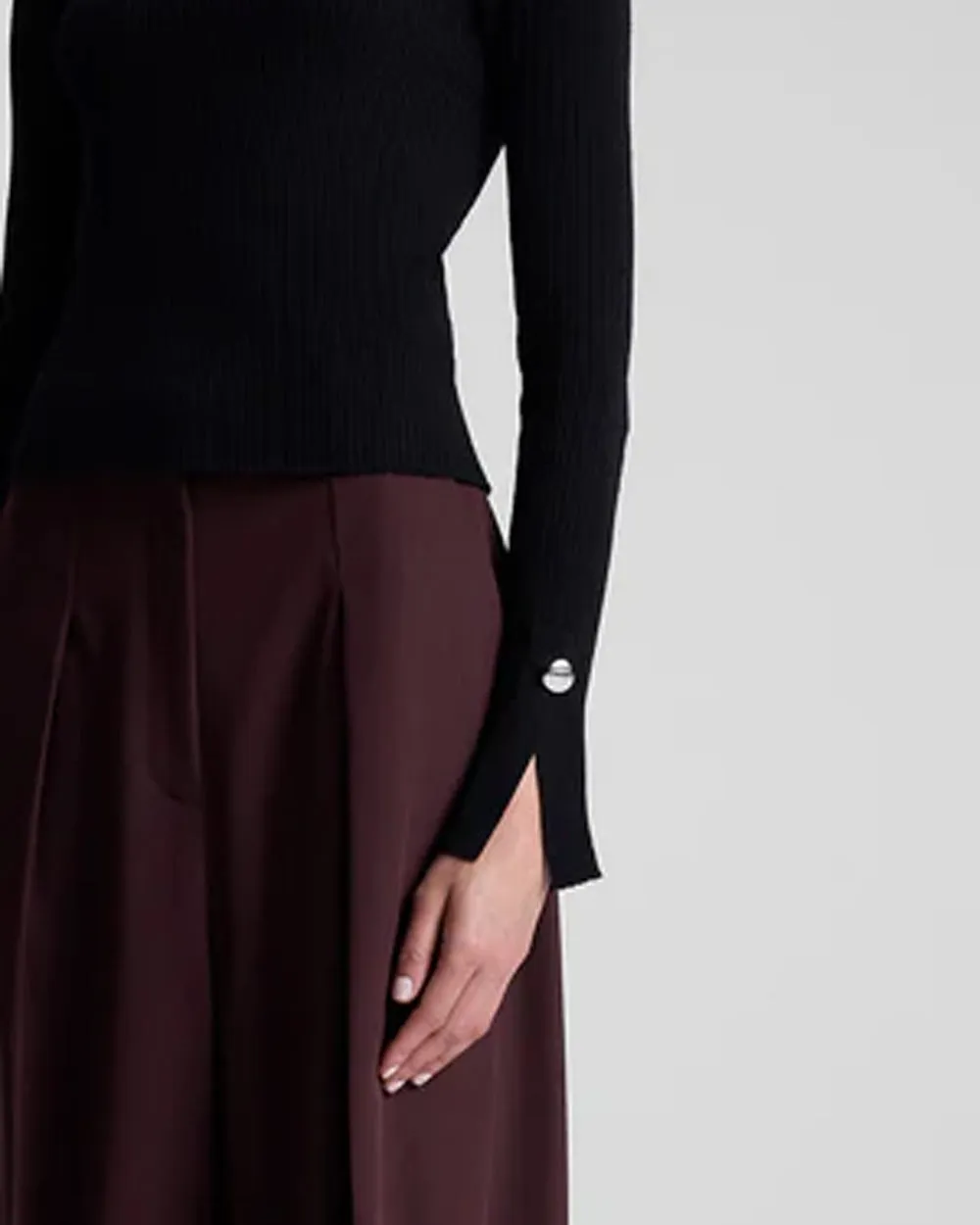 Black Jett Cable Knit Turtleneck