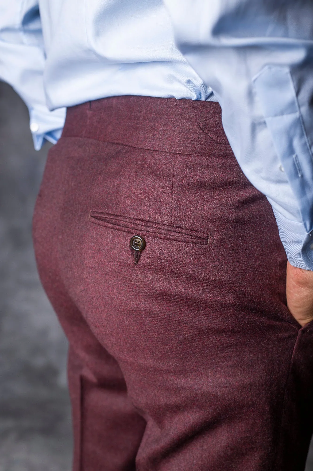 Bordeaux Flannel Trousers "Soragna Capsule Collection" – Made in Italy