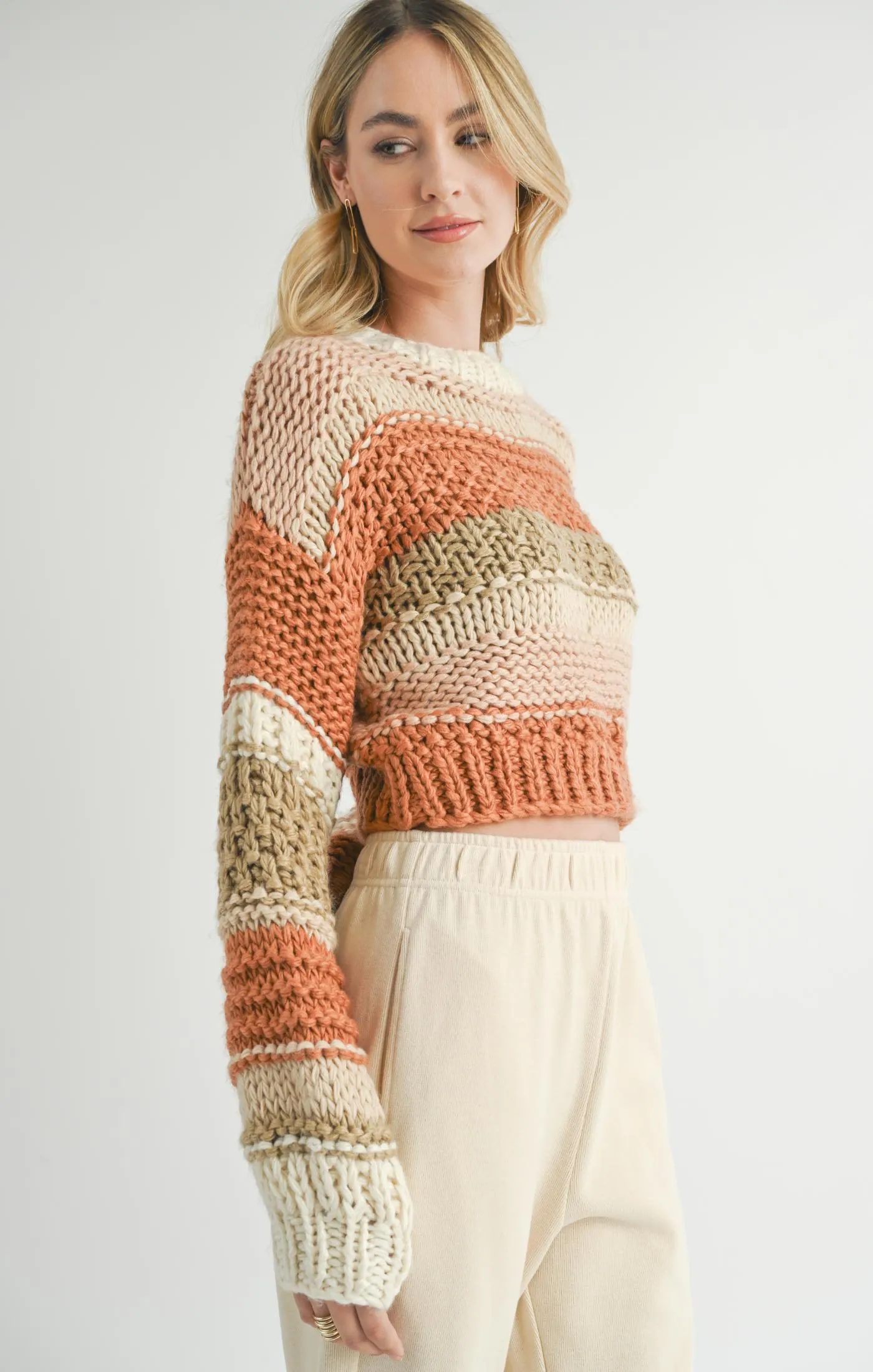 Butter Pecan Chunky Sweater, Brick