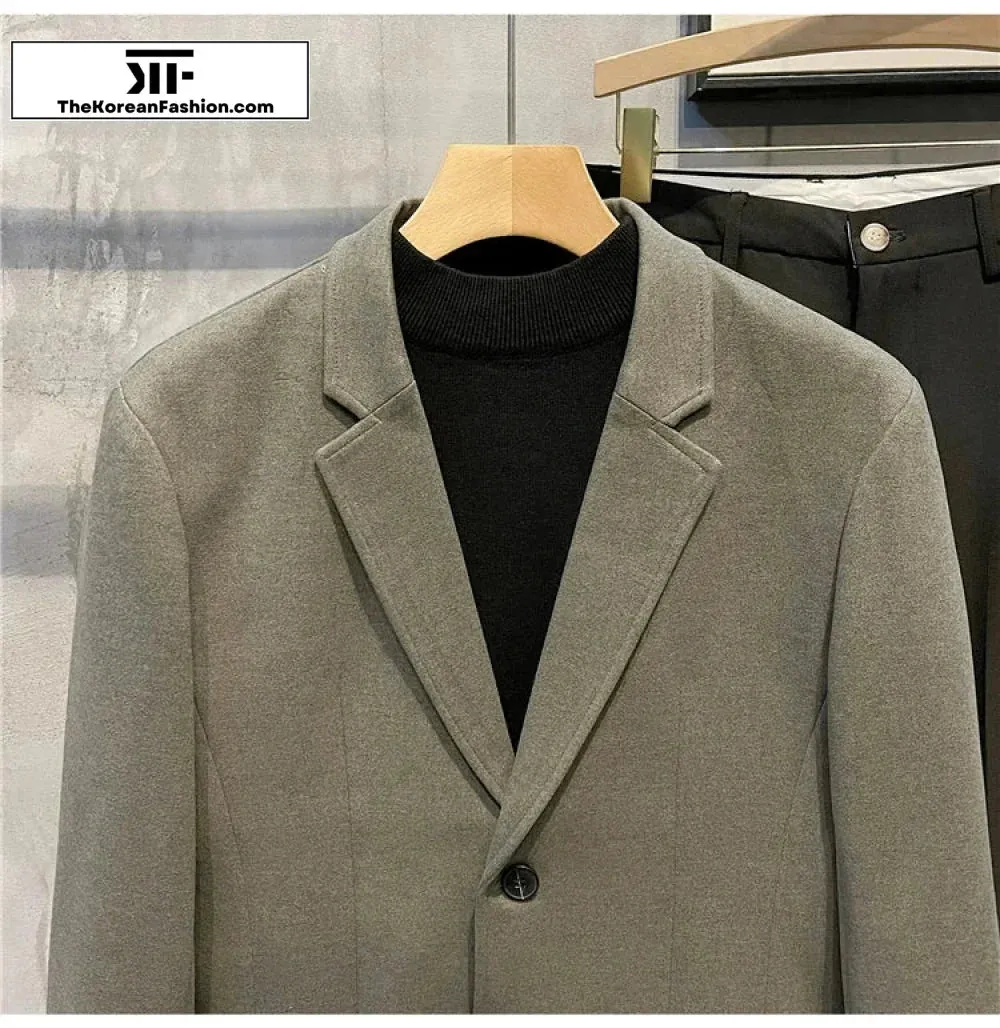 Casual Wool Suit Jacket