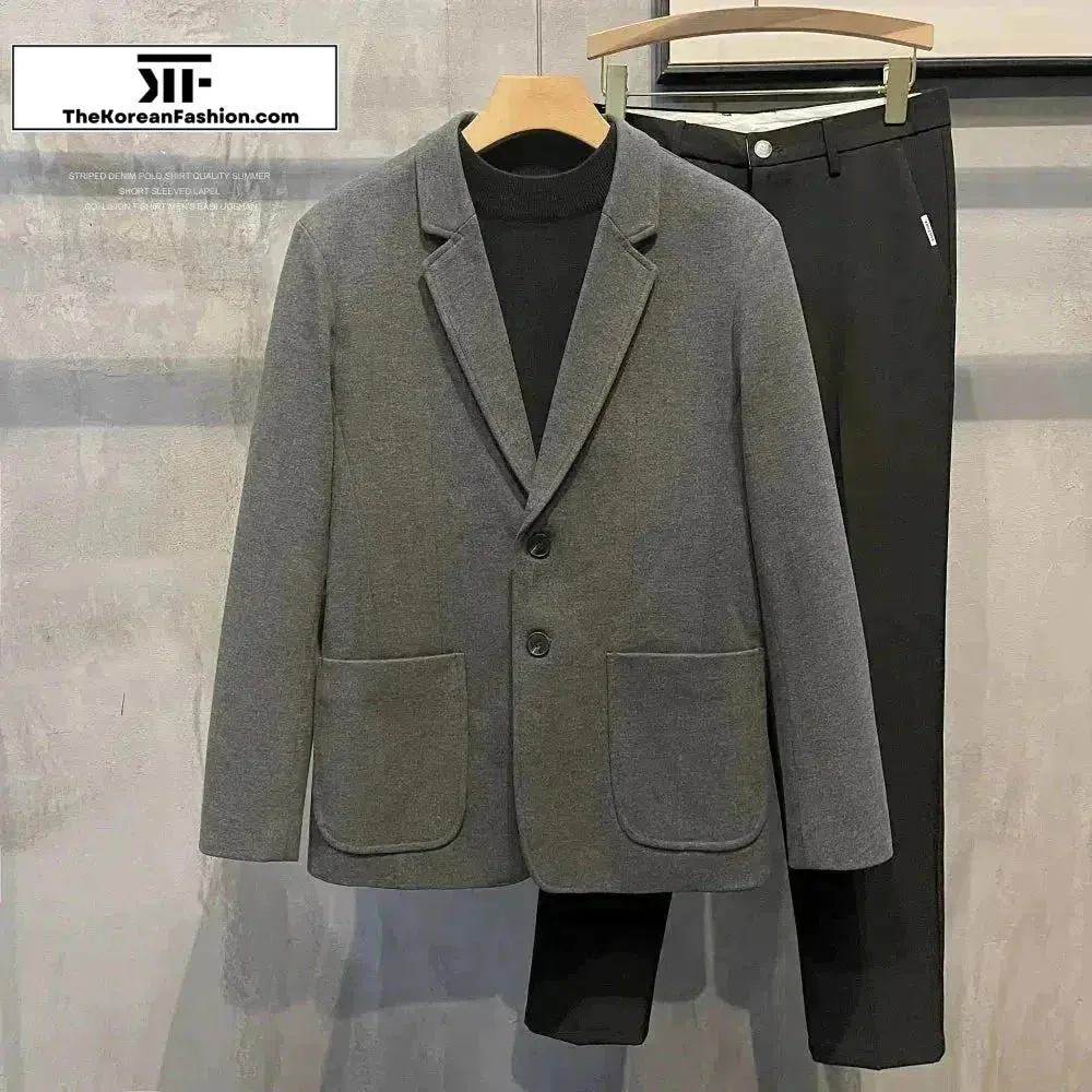 Casual Wool Suit Jacket