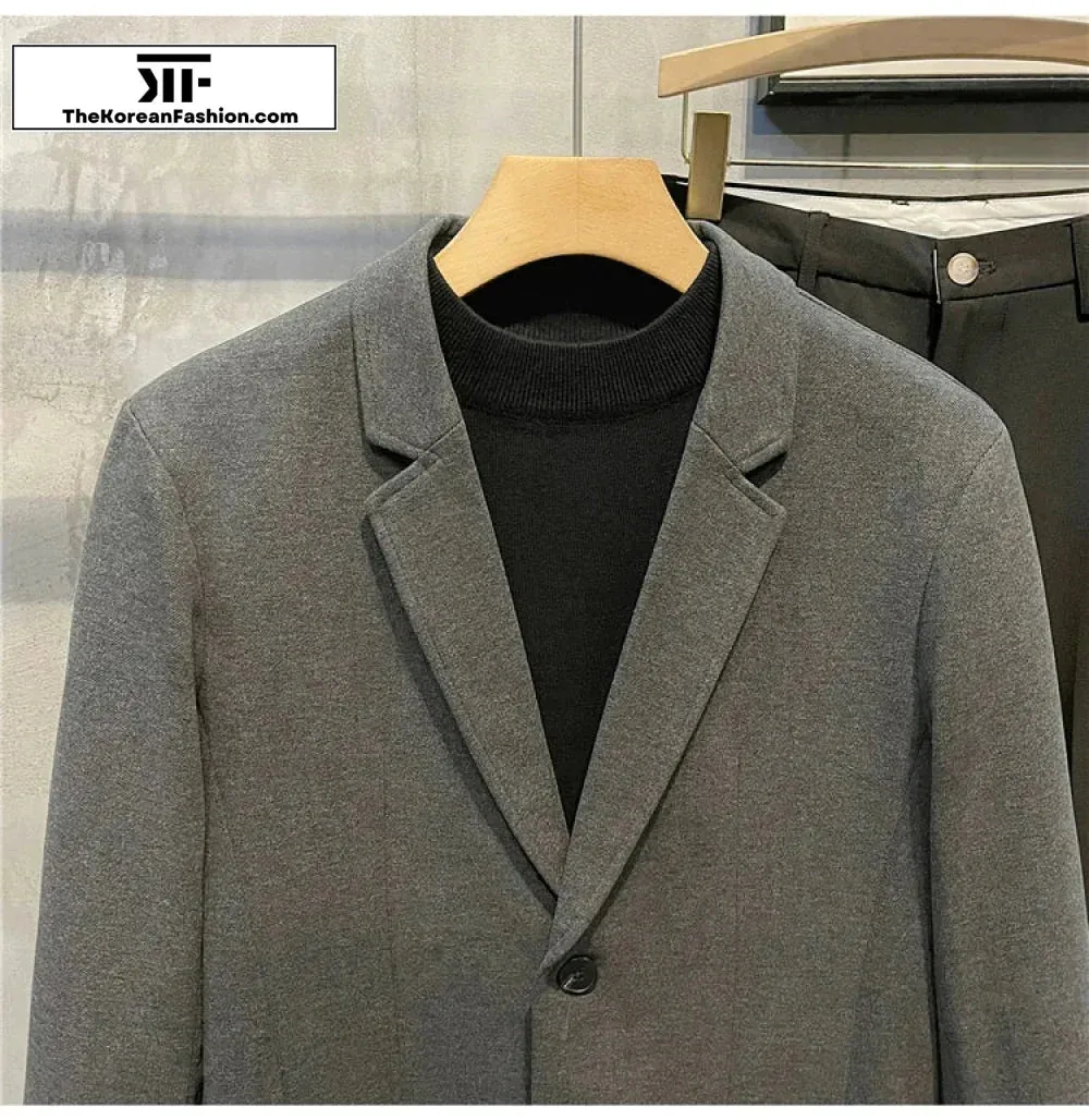 Casual Wool Suit Jacket