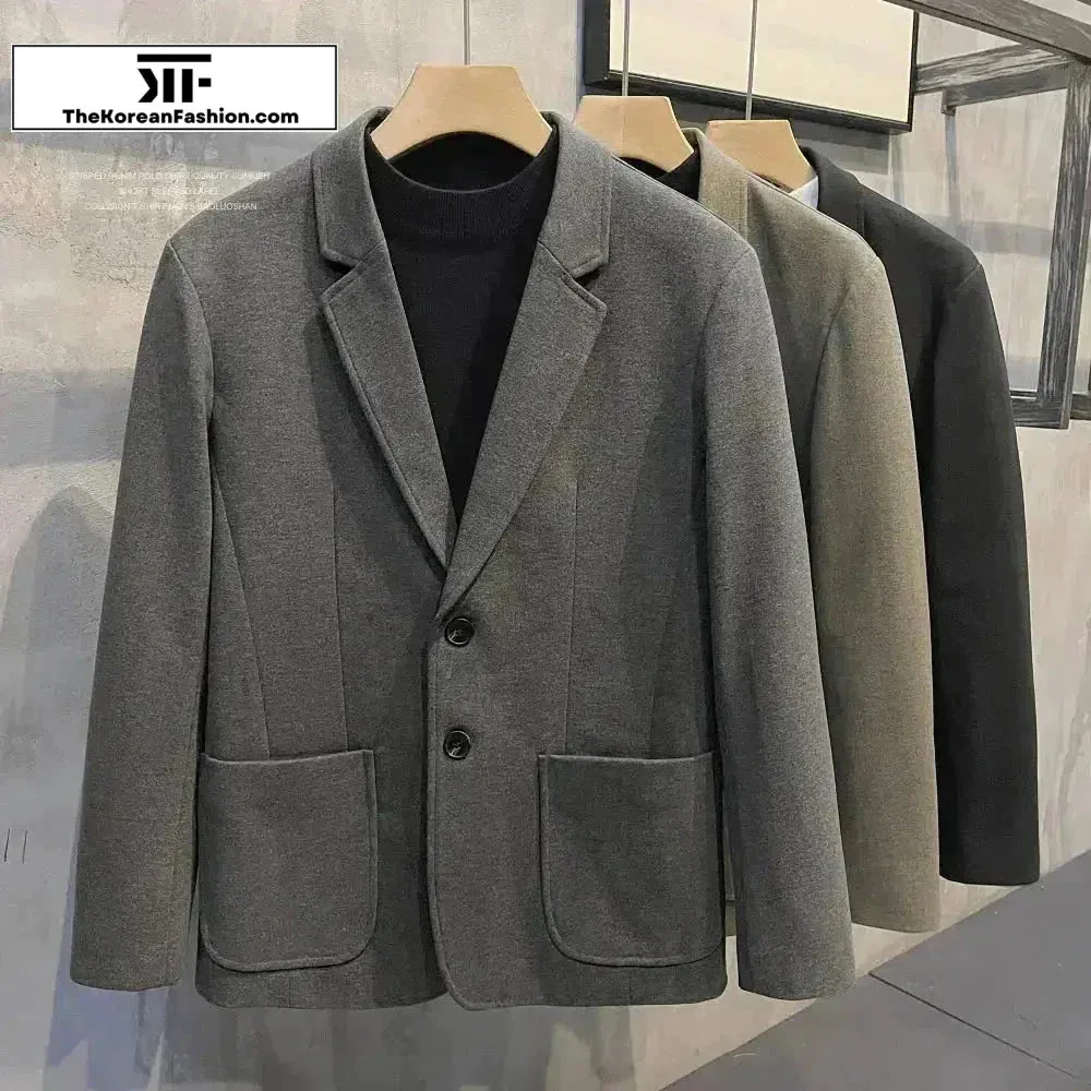 Casual Wool Suit Jacket