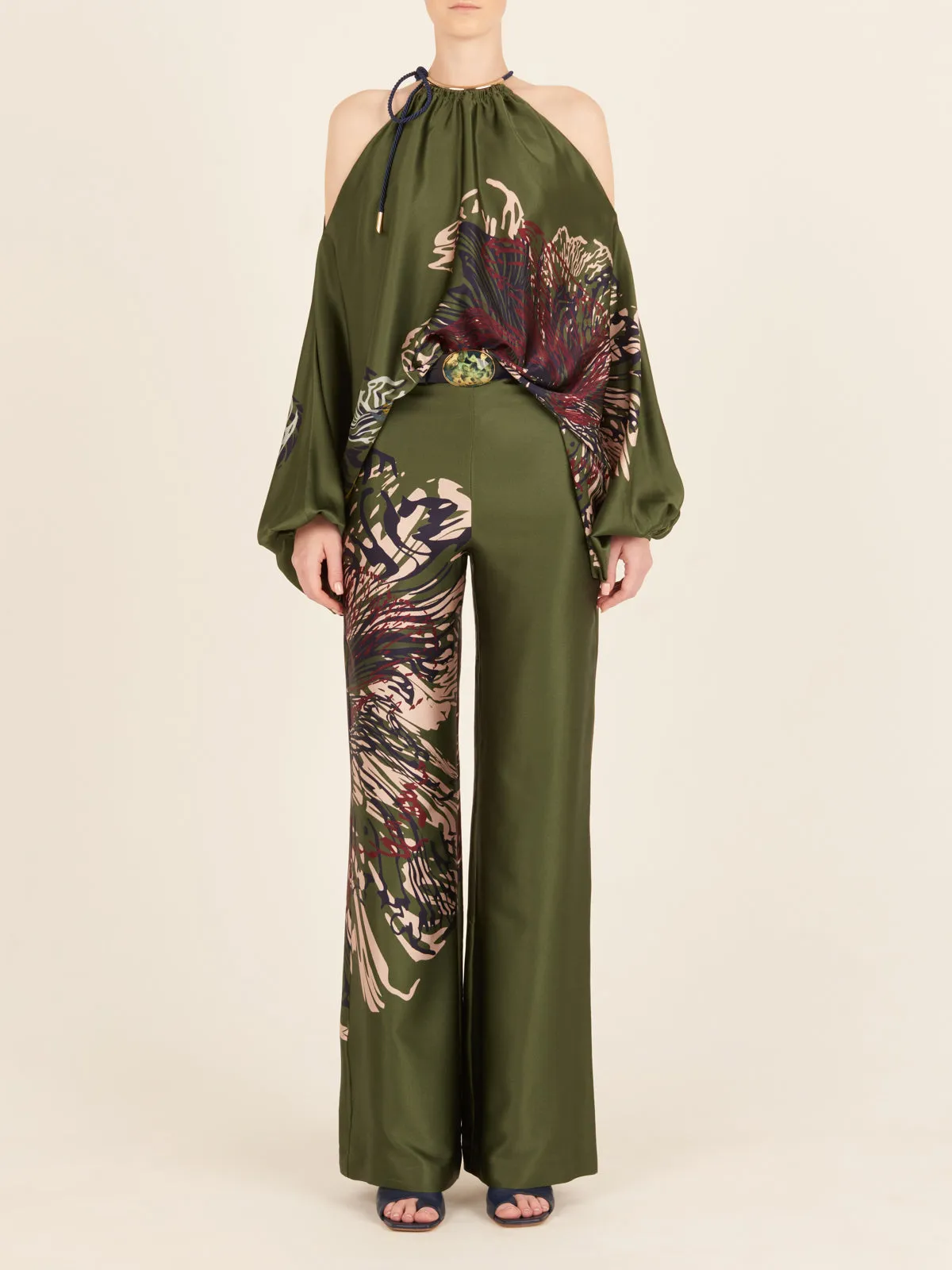 Como Pant Green Floral