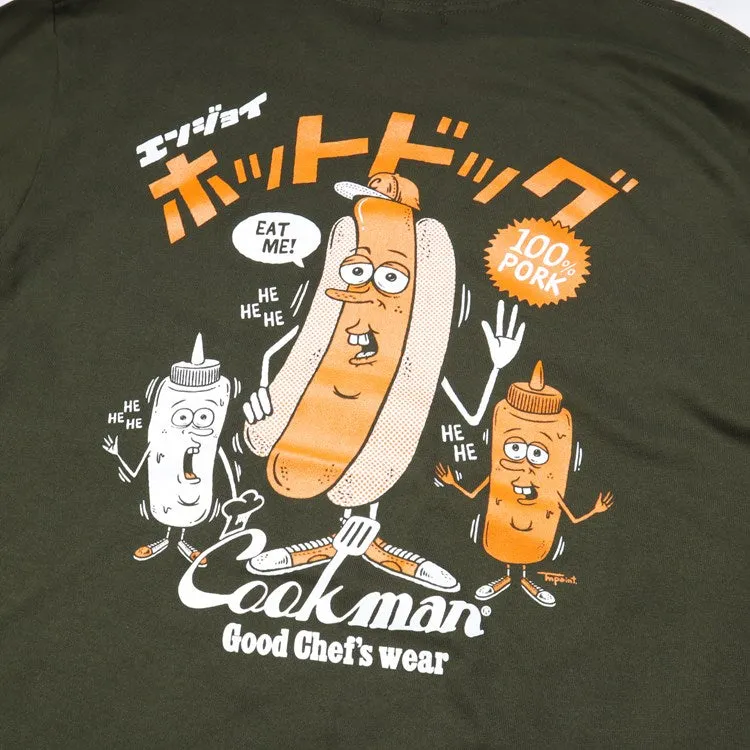 Cookman Long Sleeve Tees - TM Paint Hot Dog : Green