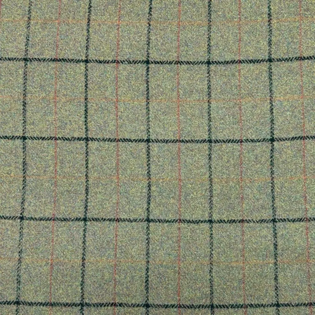 Crossover Checks Wool Blend Fabric