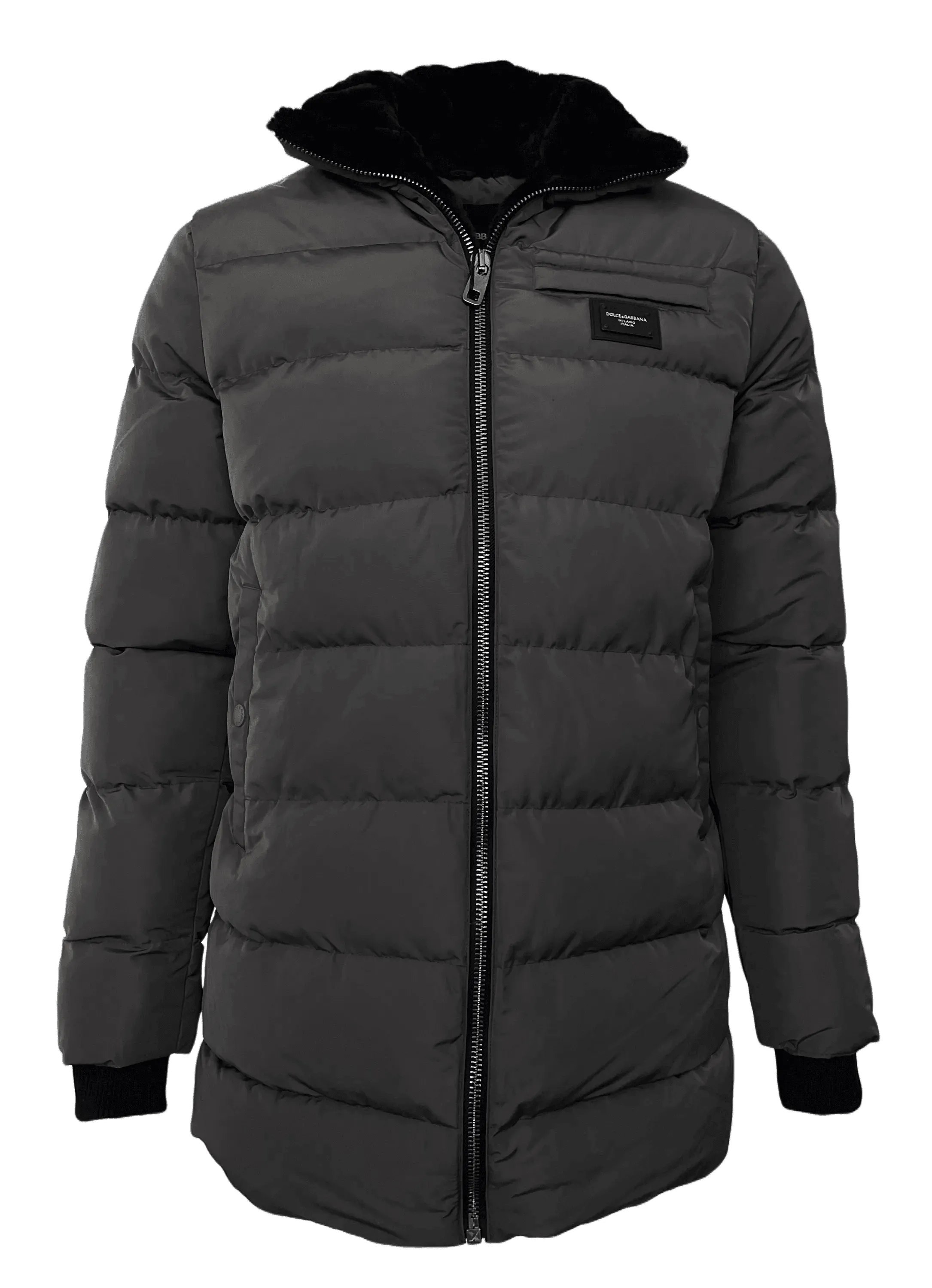 Dolce & Gabbana Puffer Jackets In Grey