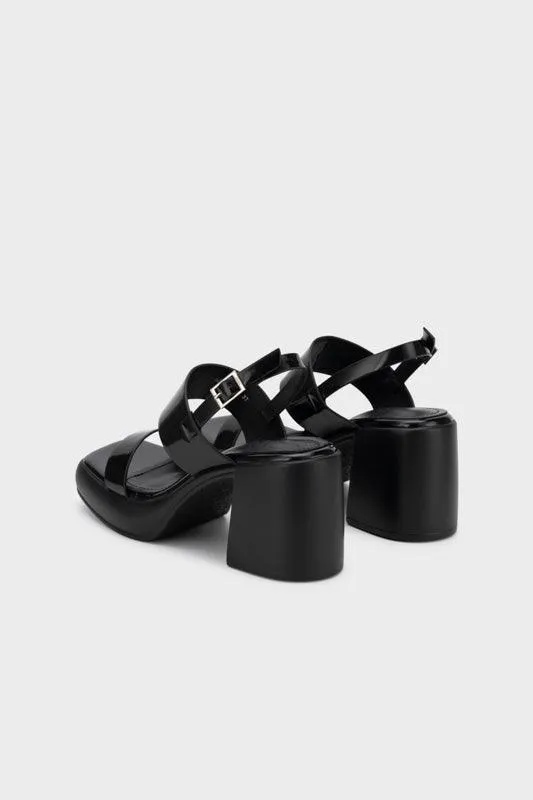 DOUBLE STRAP PLATFORM HIGH HEEL SANDAL