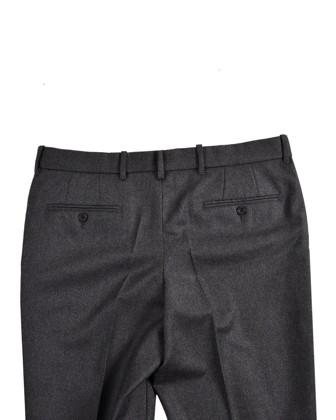 Dugdale Dark Grey Wool Flannel Dress Pant