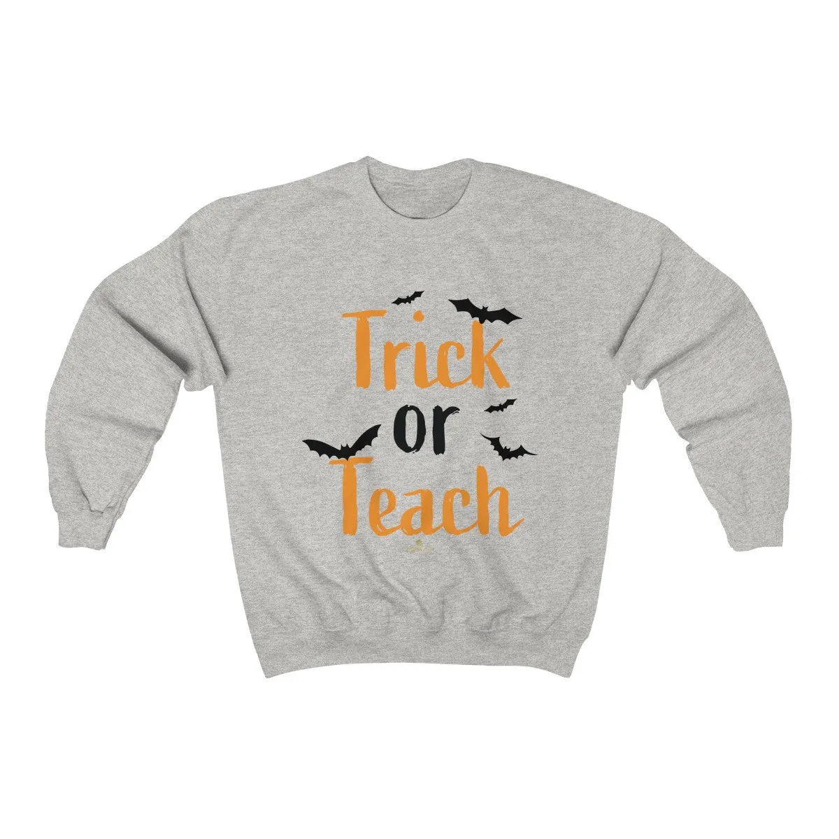 Fun Trick or Teach Bats Print Unisex Crewneck Sweatshirt For Teachers -Made in USA