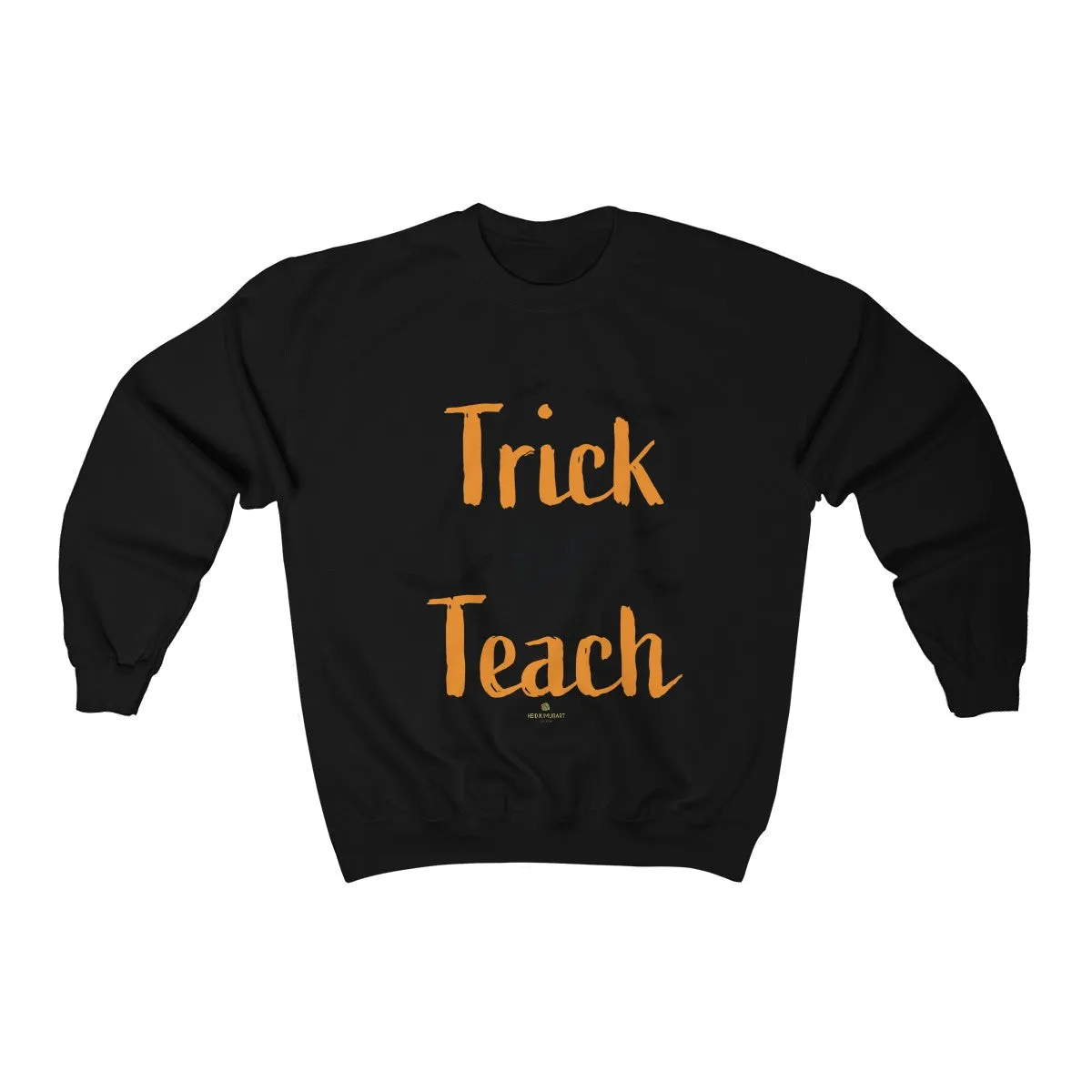 Fun Trick or Teach Bats Print Unisex Crewneck Sweatshirt For Teachers -Made in USA