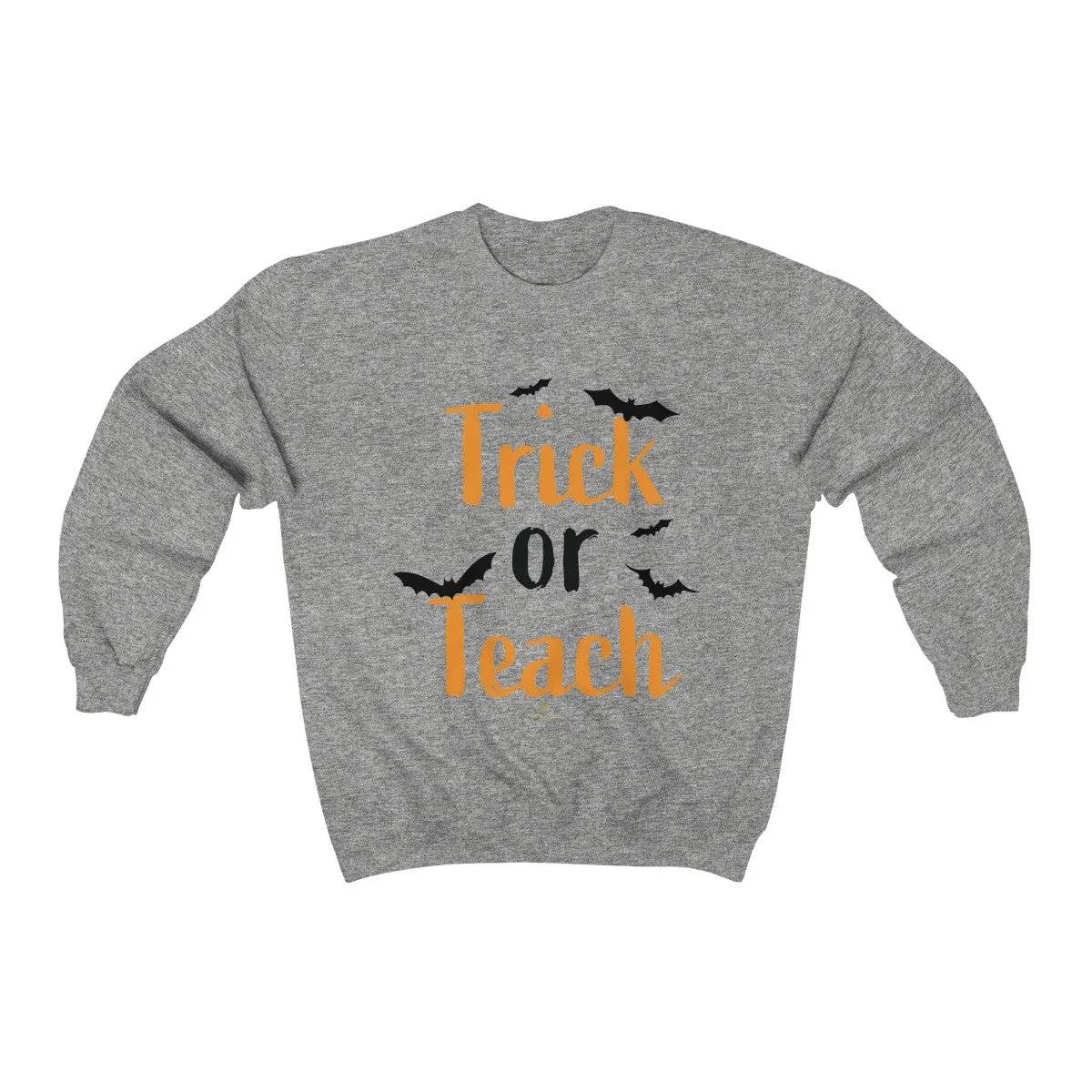 Fun Trick or Teach Bats Print Unisex Crewneck Sweatshirt For Teachers -Made in USA