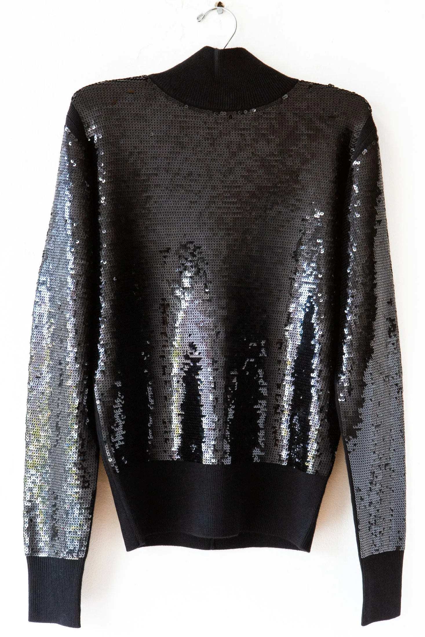 Hi Neck Sequin Top