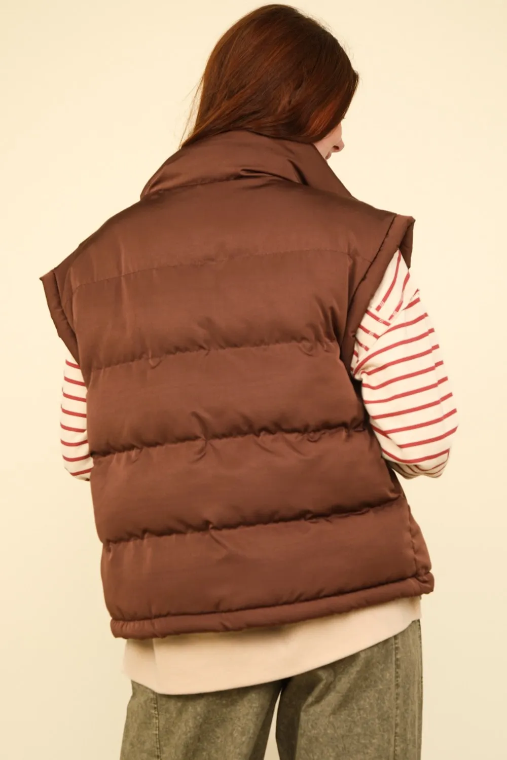 High Neck Casual Comfy Puffer Vest