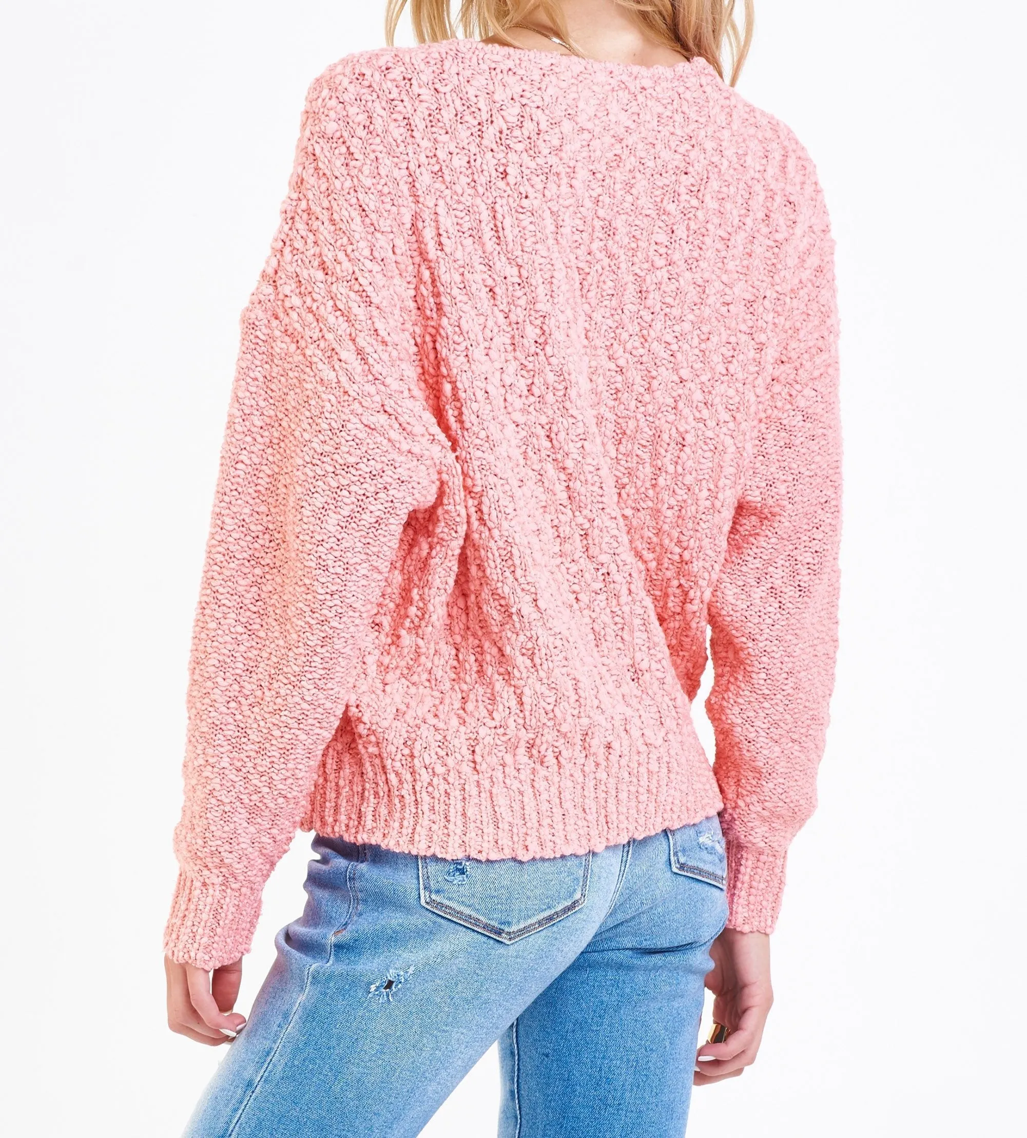 LEXI DROP SHOULDER SWEATER CORAL REEF