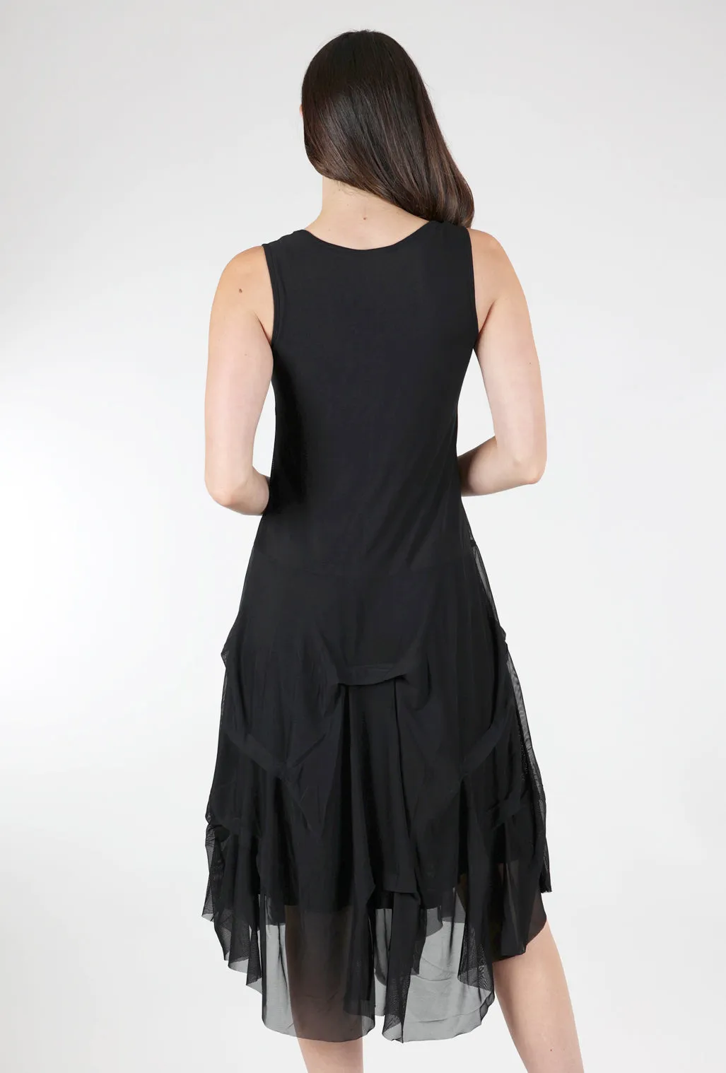 Martha Dress, Black Mesh