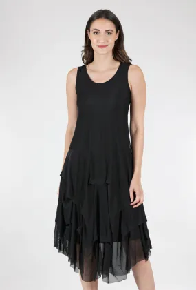 Martha Dress, Black Mesh