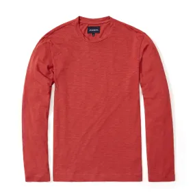 Pima Slub Long Sleeve Tee - Red