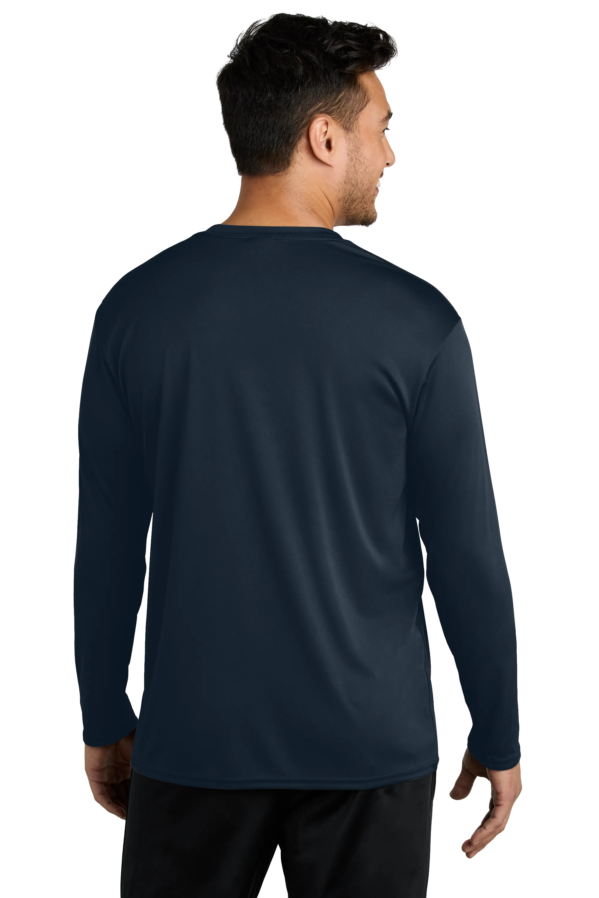 Port & Company® Long Sleeve Performance Tee - Deep Navy