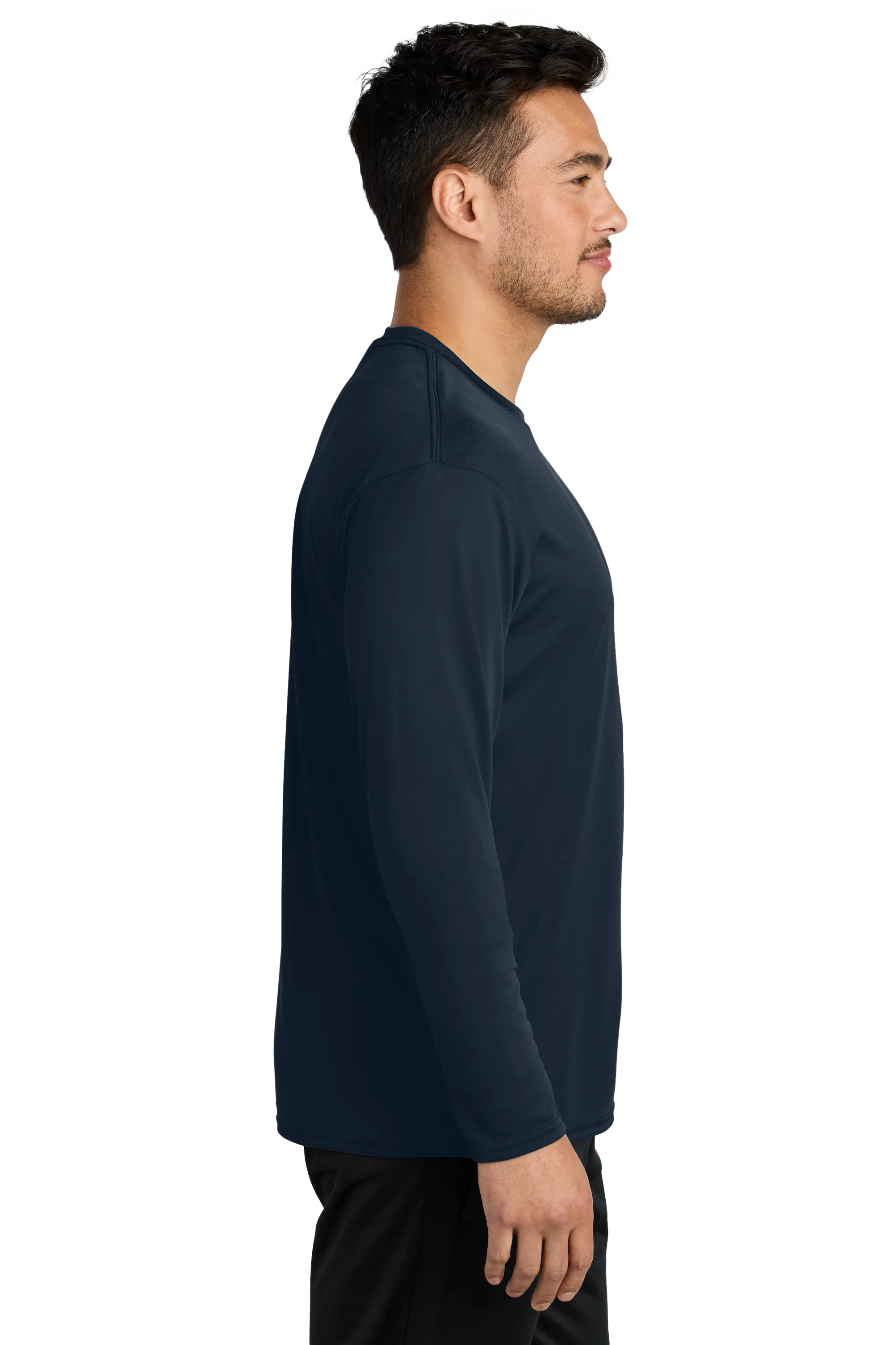 Port & Company® Long Sleeve Performance Tee - Deep Navy