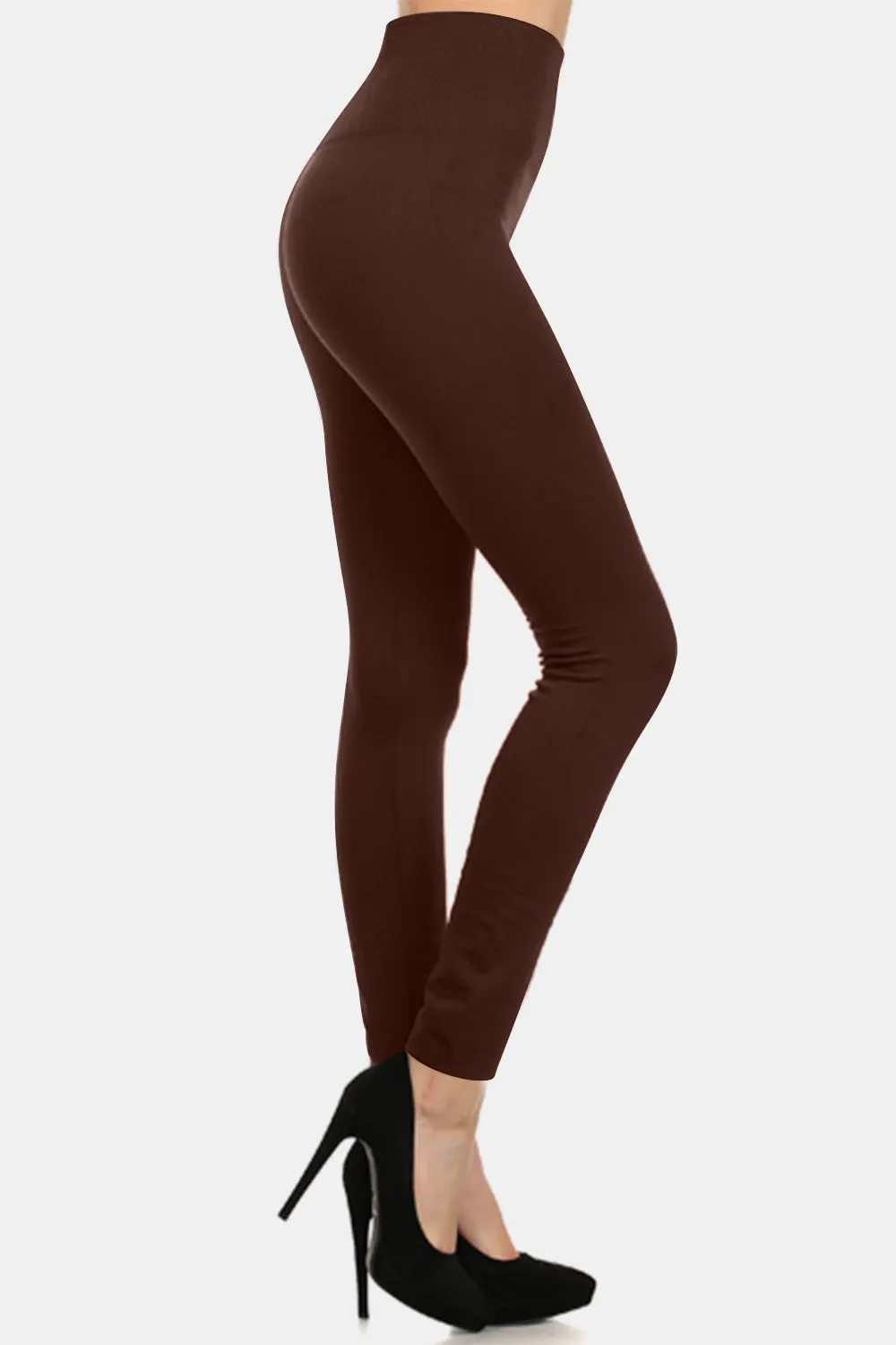 RS: Yelete Full Size Seamless Fleece Lined Leggings