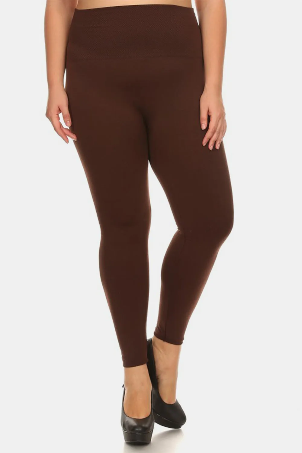 RS: Yelete Full Size Seamless Fleece Lined Leggings