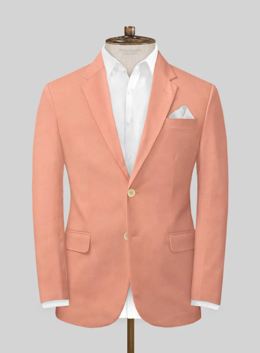 Scabal Peach Cotton Stretch Suit