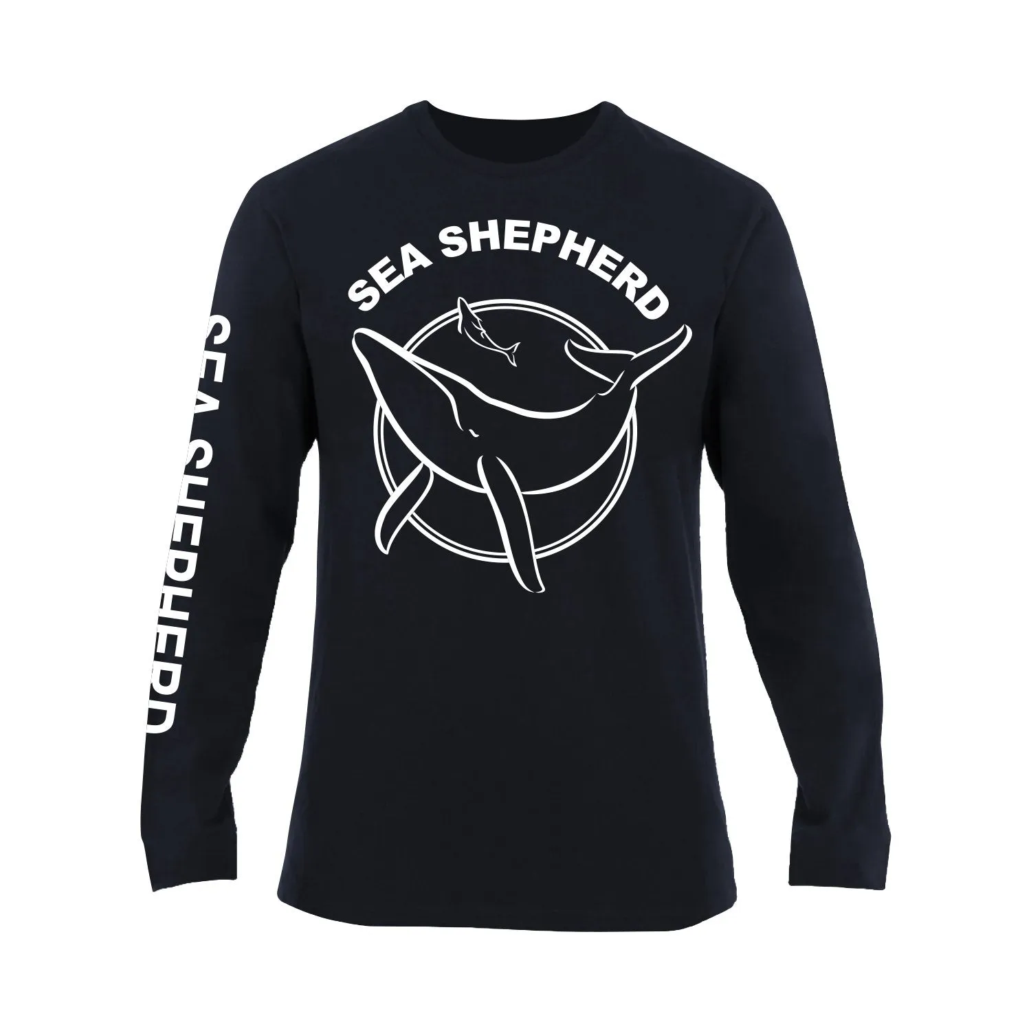 Sea Shepherd Classic 100% Organic Navy Long Sleeve Tee