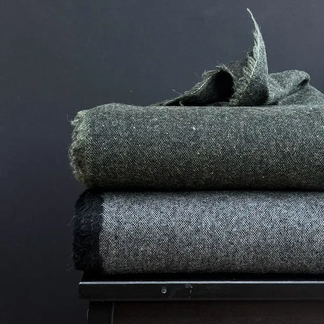 SEVENBERRY • Recycled Wool Mix Fabric • Dark Green • NEW