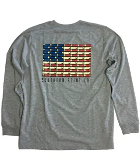 Southern Point - Signature Shotgun Shell American Flag Long Sleeve Tee