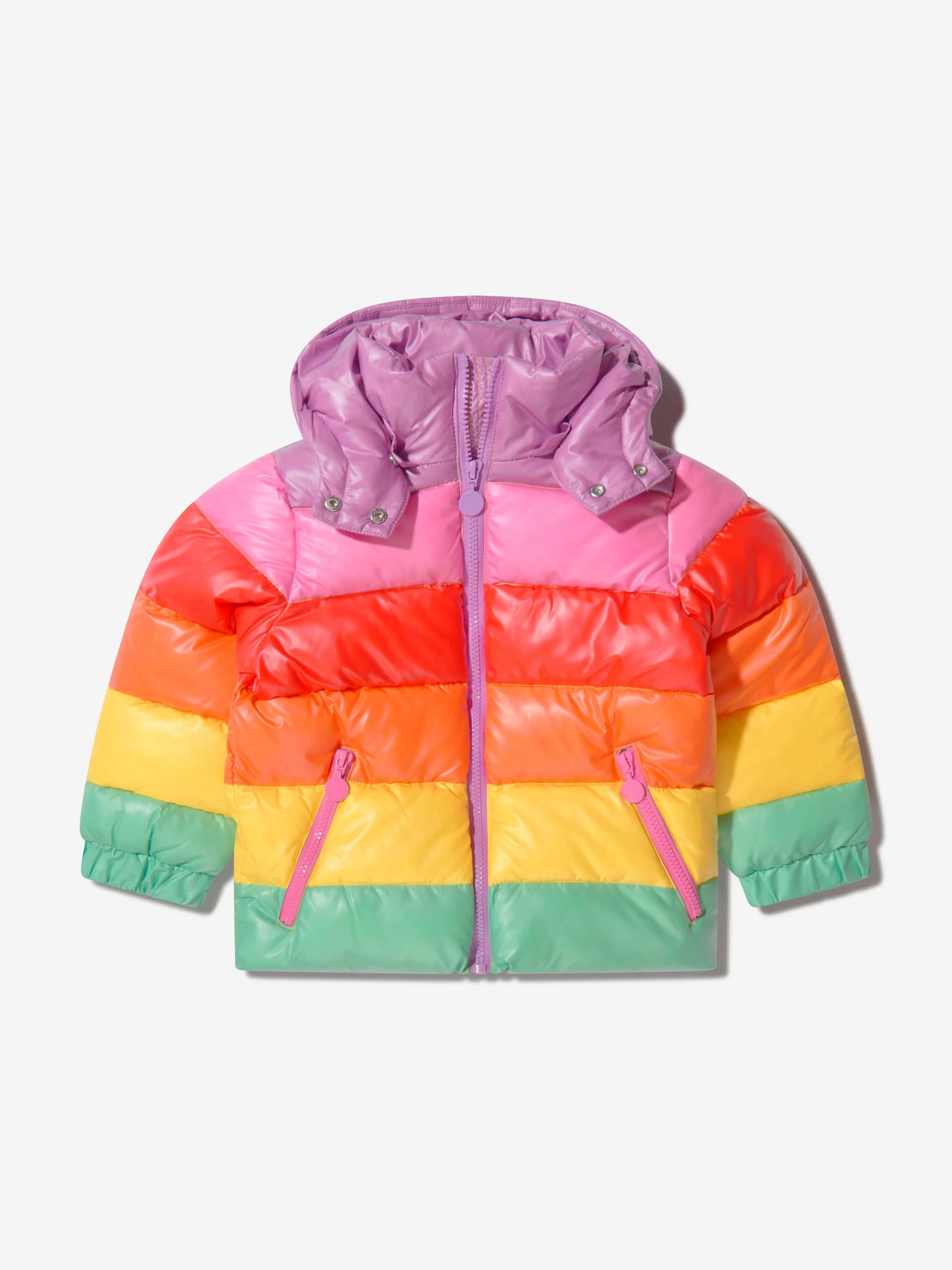 Stella McCartney Girls Rainbow Puffer Coat