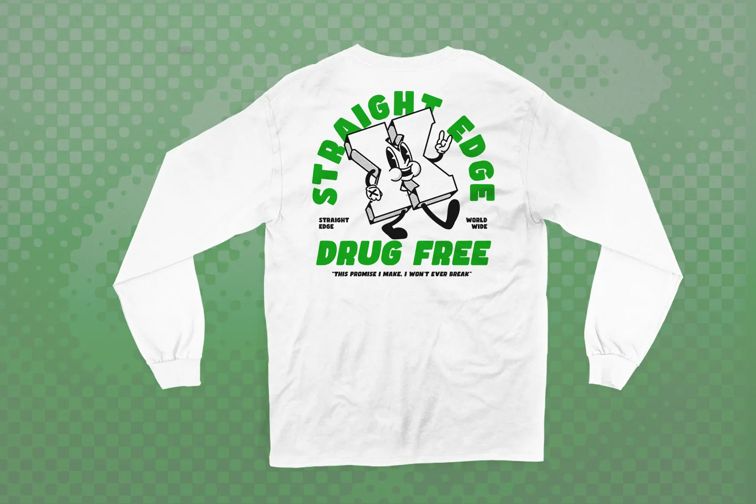 Straight Edge Man Long Sleeve Tee