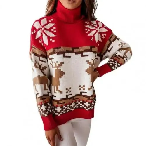 Tanja - Ladies Christmas sweater with Norwegian pattern