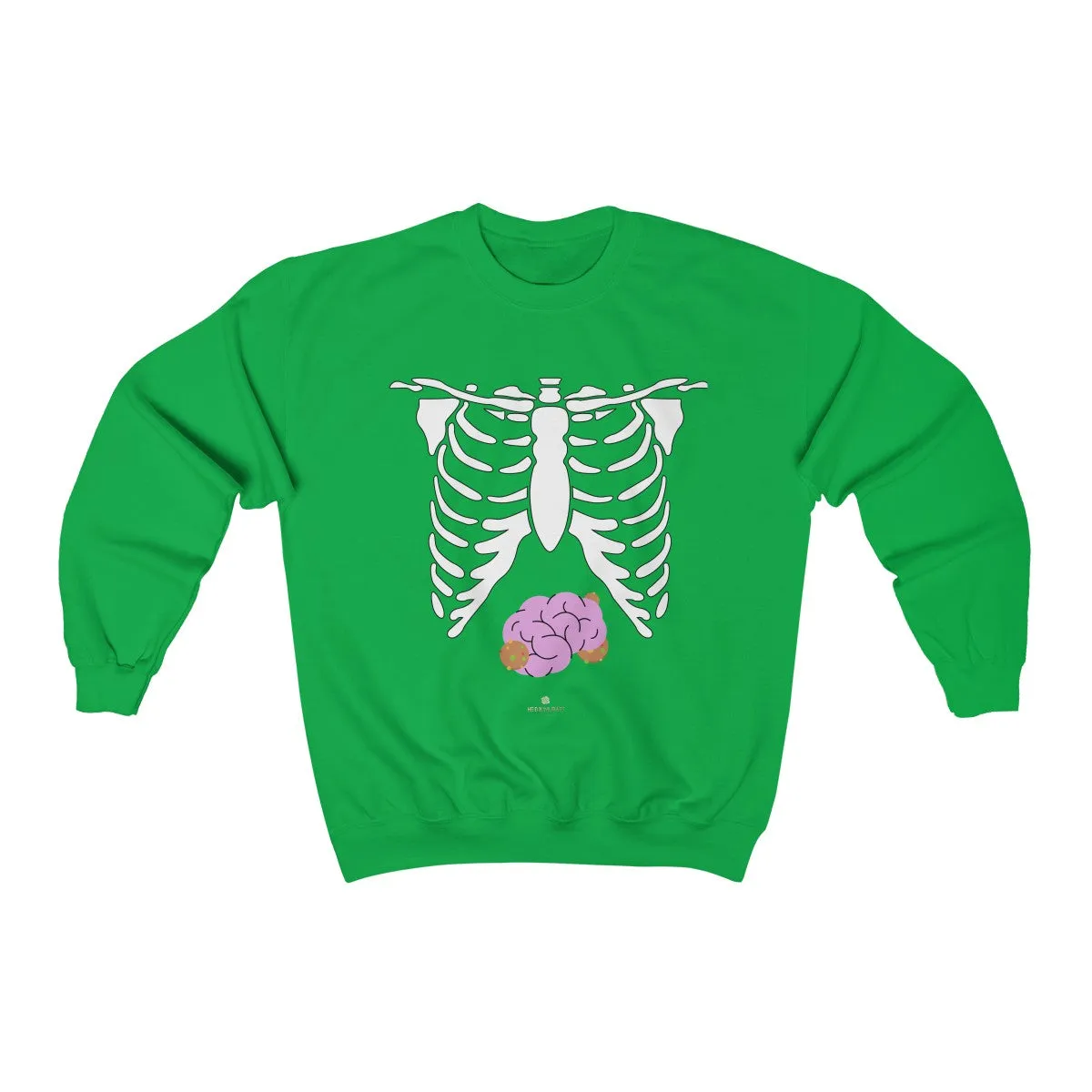 White Skeleton Torso Halloween Unisex Heavy Blend Crewneck Sweatshirt-Made in USA