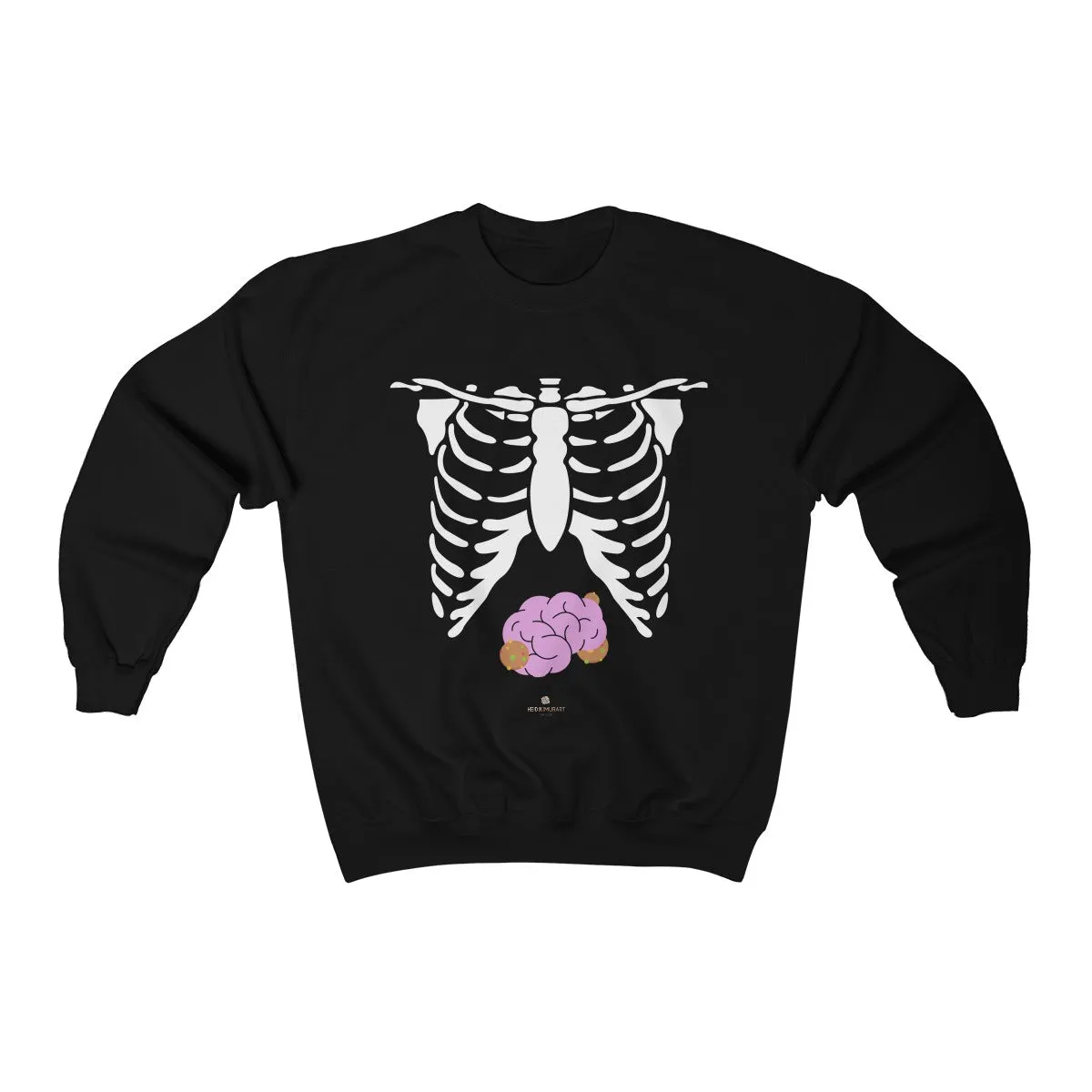 White Skeleton Torso Halloween Unisex Heavy Blend Crewneck Sweatshirt-Made in USA