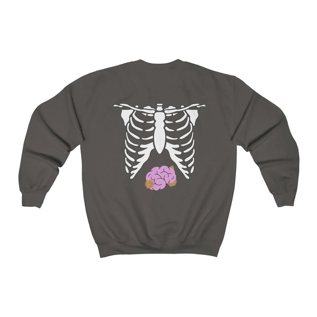 White Skeleton Torso Halloween Unisex Heavy Blend Crewneck Sweatshirt-Made in USA