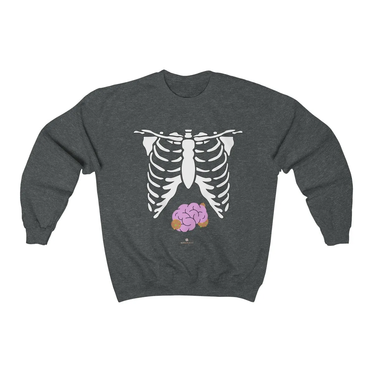 White Skeleton Torso Halloween Unisex Heavy Blend Crewneck Sweatshirt-Made in USA