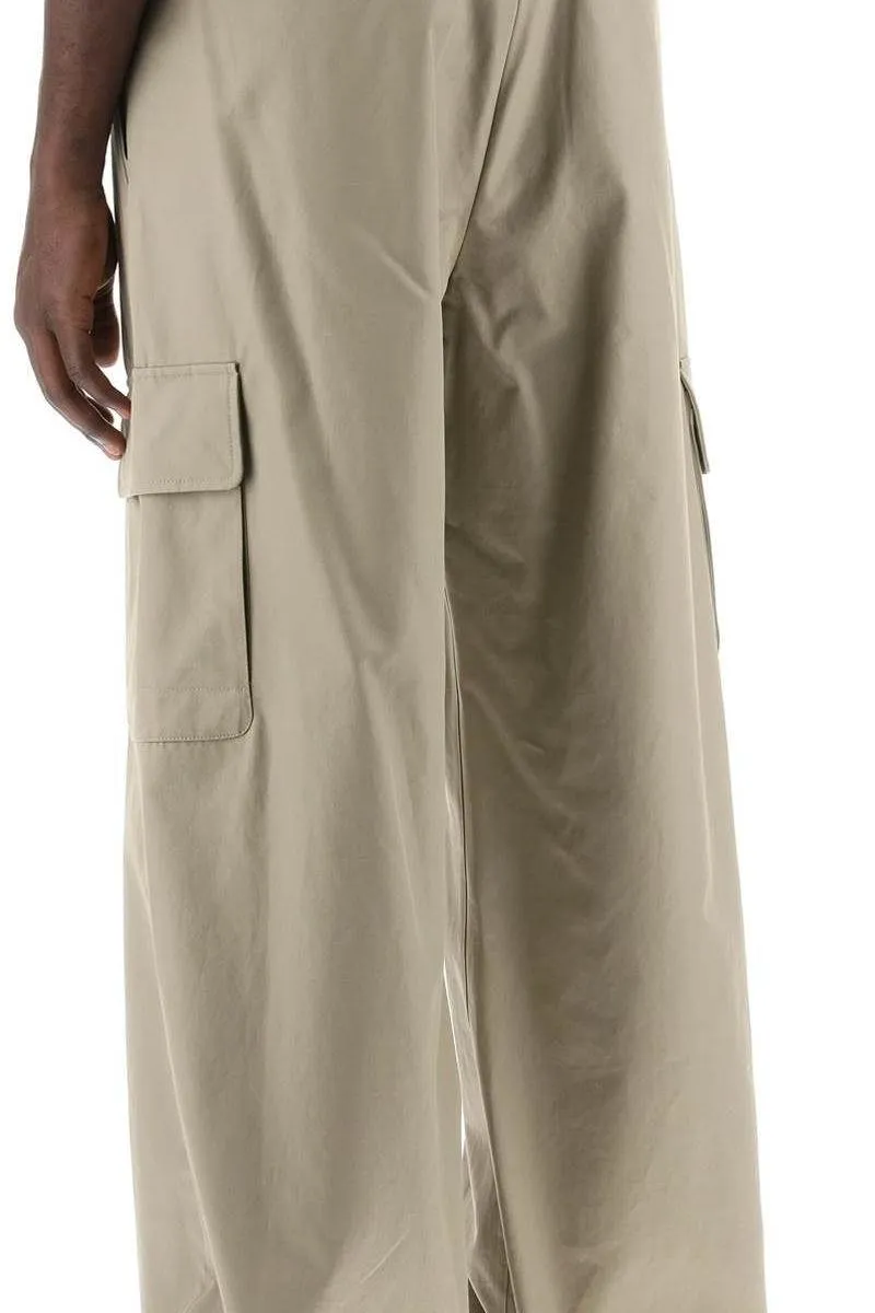 WIDE-LEGGED CARGO PANTS WITH AMPLE LEG