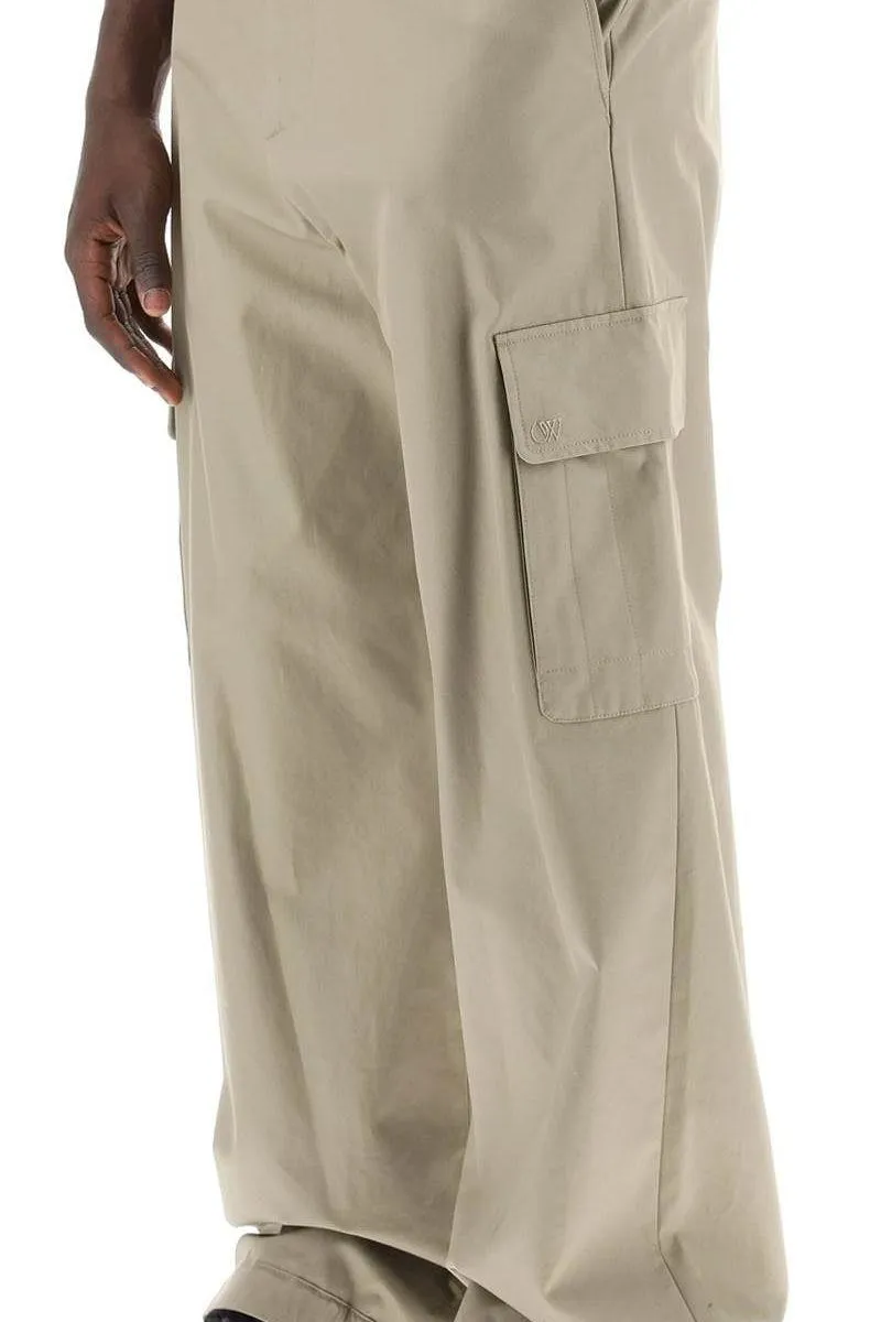 WIDE-LEGGED CARGO PANTS WITH AMPLE LEG