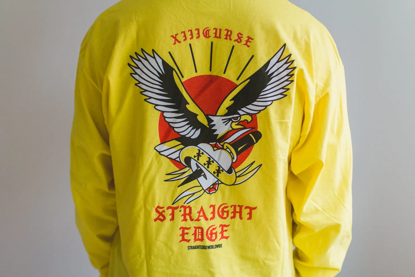 XIIICurse Straight Edge Long Sleeve Tee in Yellow