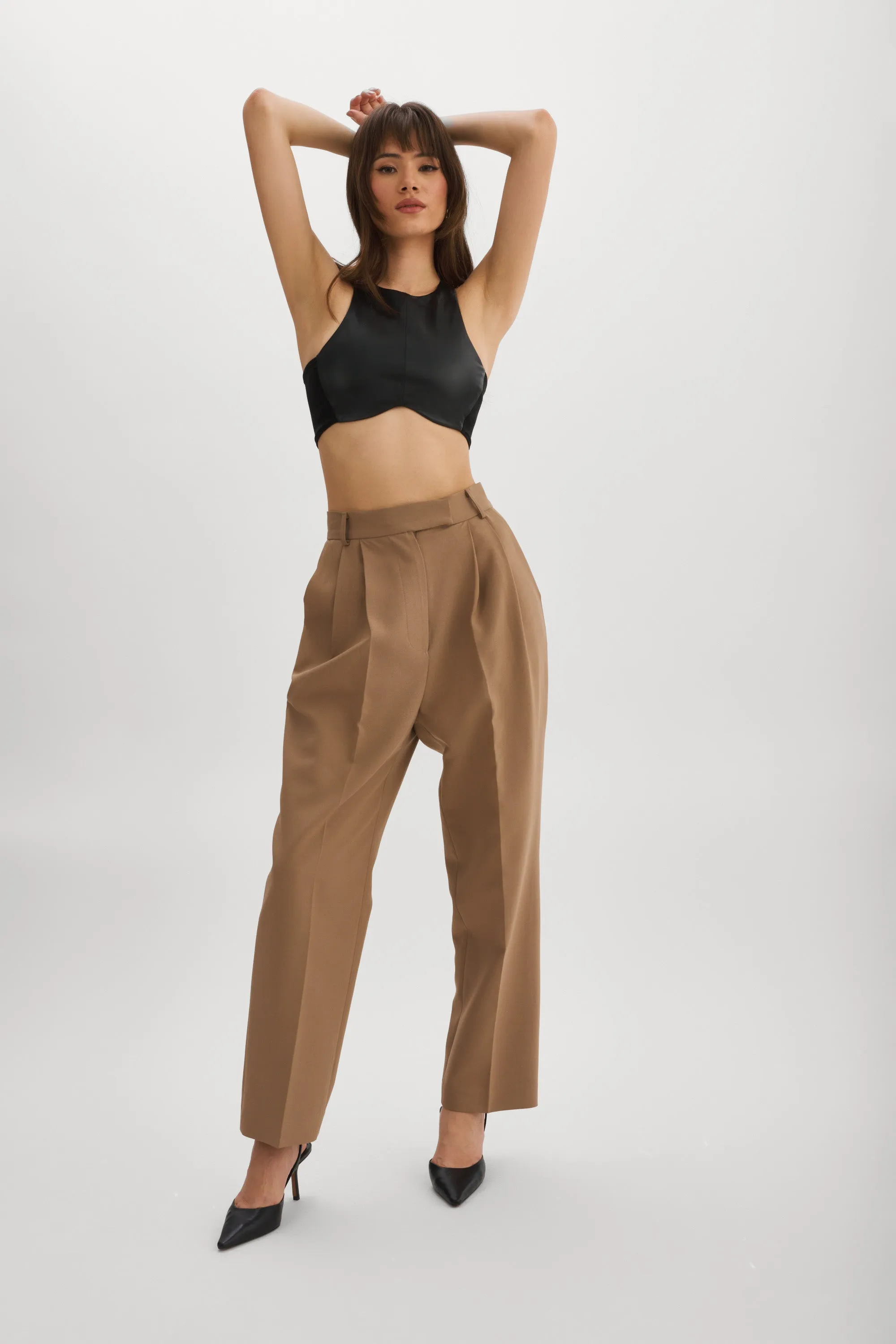 YARA | Leather Crop Top