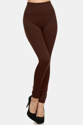 Yelete Full Size Seamless Fleece Lined Leggings